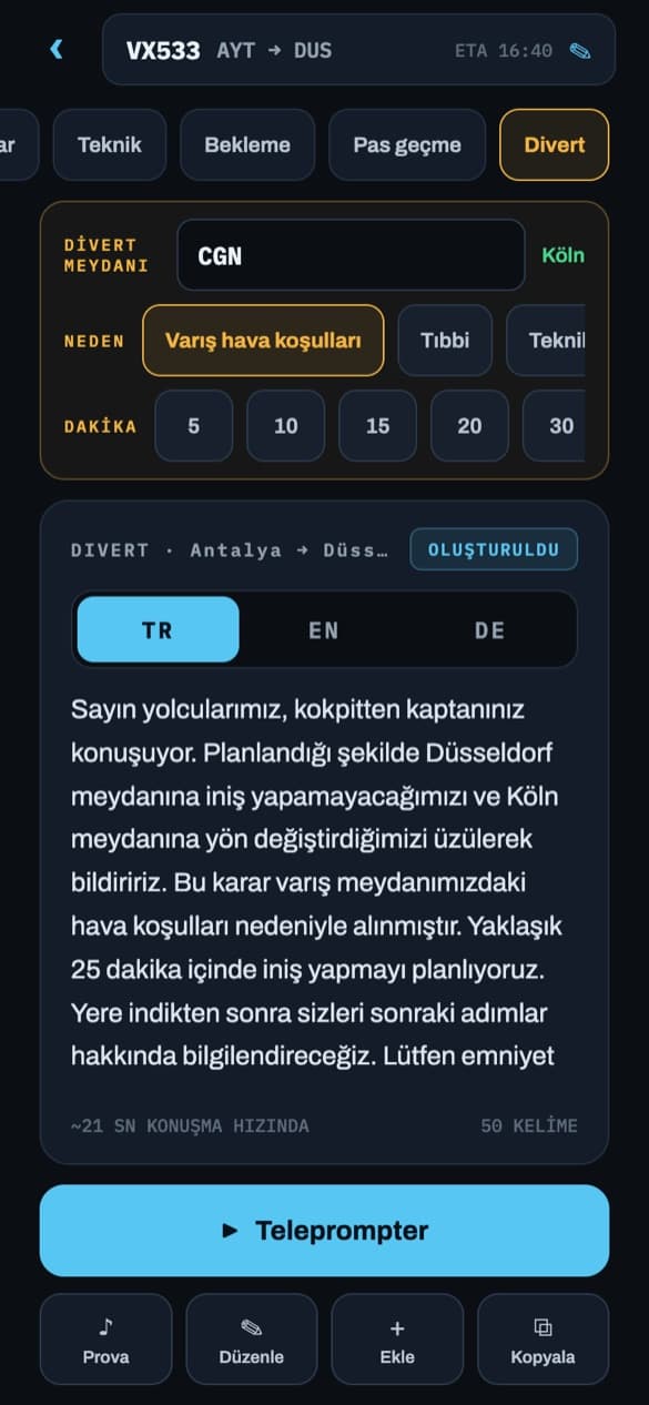 PA Copilot ekran görüntüsü